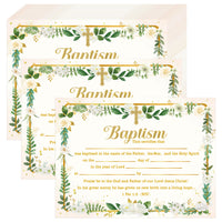 50Pcs Baptism Certificates for Church Baptism Favors Certificate Paper With Gold Edges 8.27 x 11 for Baby Shower Baby Baptism Gift Baptism Decorations