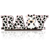 Baby Cow Wooden Table Centerpieces Wooden Sign Letter Table Decoration Farm Animals Cow Table Topper Decorations Cow Sign Table Wooden Centerpieces for Baby Shower Birthday Party Photo Booth  Decor