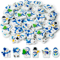 60Pcs Winter Mini Eraser for Kids Bulk Cute Snowman Pencil Eraser 3D Desk Puzzle Erasers Pet for Student Classroom Prizes Homework Reward  Birthday Gift Party Favor Gift Filler Supplies