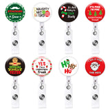 8Pcs Funny Christmas Badge Reel Retractable Badge Holders With Alligator Clip Holiday Nurse Retractable Badge Reel Christmas Badge Reels Retractable for Nurses Doctors Students Christmas Supplies Decor