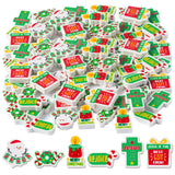 60Pcs Christmas Mini Cartoon Bulk Erasers Religious Party Pencil Top Erasers 6 Style Bible Cartoon Element Pattern Eraser for Classroom Activities Rewards Game Prizes Christian Birthday Party Supplies