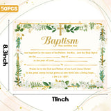 50Pcs Baptism Certificates for Church Baptism Favors Certificate Paper With Gold Edges 8.27 x 11 for Baby Shower Baby Baptism Gift Baptism Decorations