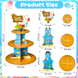 3 Tiers Gone Fishing Cupcake Stand Cardboard Cake Stand Dessert Tower Holder for Ofishally Birthday Decoration Baby Shower Gender Reveal Party Supplies