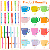 36P Teacher Coffee Cup Notepads with Pen Teacher Appreciation Gift Motivation Positive Journal with Unique Shapes Border Portability Pocket Notebook Teacher's Day Birthday Gift Office Present Supplies