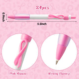 48Pcs Breast Cancer Pink Ribbon Pens Breast Cancer Notepads Mini Motivational Journal with Ballpoint Pen Inspirational Breast Cancer Notebooks Gift Set for Student Girls Women, School Office Home Travel Use Gift