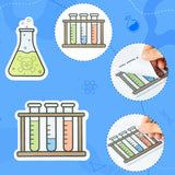 30Pcs Funny Science Sticky Notes Cute Chemistry Note Pads Test tube, Heart Light Bulb and Potion Note Pads Pattern Essentials Teacher Student Gifts Stationary Sticky Notes Self Stick Memo Pad for Lab School Supplies