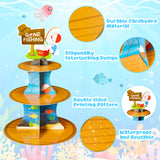 3 Tiers Gone Fishing Cupcake Stand Cardboard Cake Stand Dessert Tower Holder for Ofishally Birthday Decoration Baby Shower Gender Reveal Party Supplies