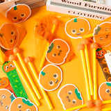 24Set Fall Pumpkin Stationery Set With Gift Bags Fall Thanksgiving Halloween Pumpkin Neutral Pen Bookmark Rulers Sticky Notes For Kids Pumpkin Stationery Kit Teacher Classroom Rewards Gifts