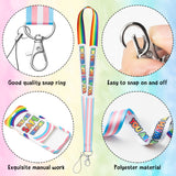 ANGOLIO LGBTQ Pride Rainbow Card Holder - LGBTQ Pride Lanyard with ID Card Badge Holder You Are Safe With Me Lanyards Keychain with Vertical Card Holder for Pride Stuff Teenager Party Supplies Decor