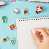 60Pcs Christmas Mini Cartoon Bulk Erasers Religious Party Pencil Top Erasers 6 Style Bible Cartoon Element Pattern Eraser for Classroom Activities Rewards Game Prizes Christian Birthday Party Supplies