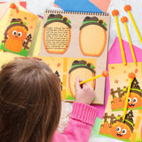 Fall Scarecrow Pumpkin Sticky Notes Set with Pumpkin Pen Cute Sticky Notes with Lines Self Adhesive Notes Fall Thanksgiving Sticky Notepads for Kids Teacher Rewards Gifts School Office Supplies