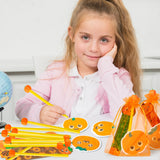 24Set Fall Pumpkin Stationery Set With Gift Bags Fall Thanksgiving Halloween Pumpkin Neutral Pen Bookmark Rulers Sticky Notes For Kids Pumpkin Stationery Kit Teacher Classroom Rewards Gifts