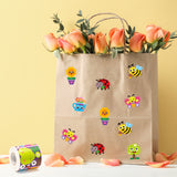 ANGOLIO Spring Stickers Scene Roll - 300Pcs Butterfly BEE Ladybug Sunflower Pattern Make A Face Sticker Mix and Match Sticker Decal for Kids Scrapbook Water Bottles Gift Cards Decor School Reward