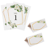 75PCS Greenery Eucalyptus Design Table Numbers 1-25, 50 Place Cards, For Weddings, Receptions, Baby Showers, Special Occasions, Events and so on