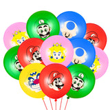 ANGOLIO 52Pcs Party Balloons Mario Balloons Wario Latex Helium Balloons Luigi Party Decoration Red Green Yellow Pink Blue Balloons Favors for Boys Girls