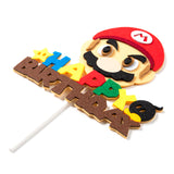 ANGOLIO Mario Birthday Cake Toppers Themed Birthday Party Favor Cupcakes Topper Video Game Birthday Decoration Baby Shower Wario Party Supplies Cakes Deserts Fruits Accessories Photo booth