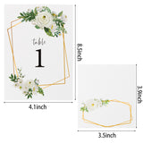 75PCS Greenery Eucalyptus Design Table Numbers 1-25, 50 Place Cards, For Weddings, Receptions, Baby Showers, Special Occasions, Events and so on