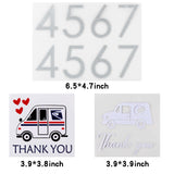 7Pcs Reflective Waterproof Mailbox Sticker Digital Sticker Mailbox Car Sticker Vinyl Waterproof Number Self-Adhesive for Signs, Doors, Cars, Trucks, Homes, Businesses, Address Numbers