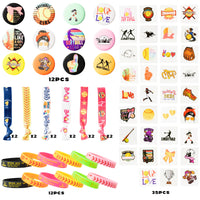 71Pcs Softball Party Supplies Kit, Party Supplies All-in-One Pack Include Softball Character Decorations Birthday Softball Sticker,Headband,Badge,Bracelet for Boys Competitive Games Gift