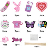 30Pcs Y2k 2000s Paper Card Centerpiece Kit Table Toppers Paper Y2k Pink Themed Birthday Party Favor Decorations Birthday Parties Desk Topper Party Supplies