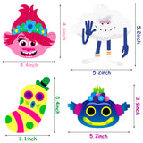 ANGOLIO 30Pack Trolls Paper Card Centerpiece Kit Table Toppers Paper World Tour Themed Birthday Party Favor Decorations Baby Shower Desk Topper Party Supplies for Kids Adults