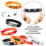 24Pcs Dirt Bike Theme Party Bracelets Soft Motocross Rubber Wristband Sport Stretch Dress Up Accessories Birthday Gift Favor Goodie Bag Stuffers for Motocross Themed Kids Boys