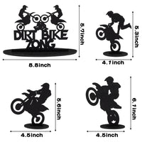 6Pcs Dirt Bike Centerpiece Kit Table Toppers Motocross Themed Birthday Party Favor Decorations Baby Shower DeskTopper Party Supplies for Kids Adults