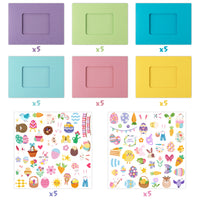 40Pcs Children's Easter Crafts DIY Photo Frame,Easter Bunny Easter Egg And Little Yellow Chicken Sticker Set. DIY Photo Frame Decoration Your Own Easter Photo Frame Suitable For Easter Class Games And Family Handmade Gifts.