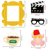 ANGOLIO 35Pack Photo Booth Props Friends Themed Party Props Fully Assembled Party Supplies Funny Favors Mix of Hats Lips Mustaches Glasses and More for Wedding Costumes Role Play Party Kids Adult