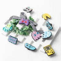 Video Game Cartoon Shoe Charms for Croc Wristband with Holes,Pin the Twelve Constellation Accessories Charms for Kids Adult Birthday Party Favor May Day Gift