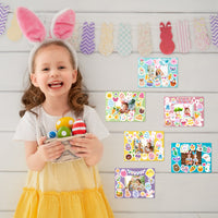 40Pcs Children's Easter Crafts DIY Photo Frame,Easter Bunny Easter Egg And Little Yellow Chicken Sticker Set. DIY Photo Frame Decoration Your Own Easter Photo Frame Suitable For Easter Class Games And Family Handmade Gifts.