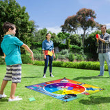 ANGOLIO Lawn Dart Toss Game Troll Darts Games with 4 Bean Bags Fun Throwing Game Troll Backdrop Kit Summer Party Supplies Great Themed Acticities Carnival Garden Floor Group Sports for Kids Adults