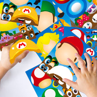 ANGOLIO 36PCS Make a Face Stickers Mario Brothers Party Supplies Face Sticker Party Favors Mixed and Matched with 6 Designs Fantasy Characters Make Your Own Stickers Gifts Rewards Art Craft for Kids