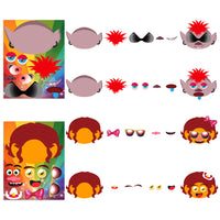 ANGOLIO 36Pcs Trolls Make a Face Stickers for Kids, DIY Poppy Face Sticker Fun DIY Project Kids Craft Game Trolls World Tour Party Supplies Baby Shower Game Birthday Party Gift Kids Room Decoration