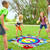 ANGOLIO Lawn Darts Game Sesame Themed Party Supplies Indoor Outdoor Lawn Dart Cookie Monster Toss Games Funny Group Yard Elmo Target Toys Garden Floor Activities Family Sports for Kids Adults